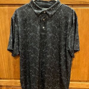 PGA Tour Black and White Speckled Polo Shirt